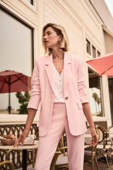 JR Satin Boxy Top With Gold Buttons