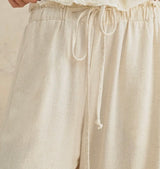 Mindy Linen Elastic Waist Pants
