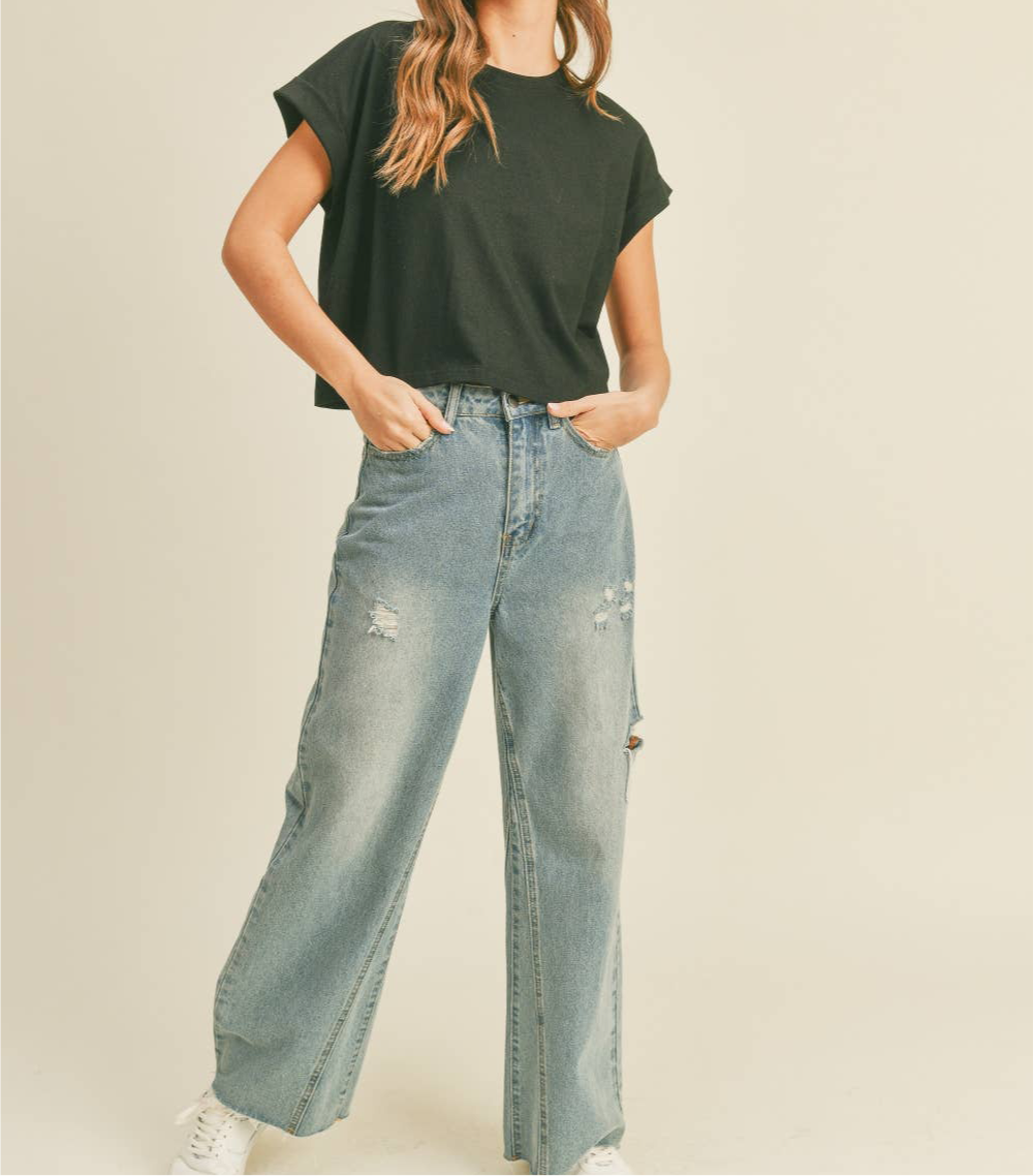 Harrison Cuffed Sleeve Tee