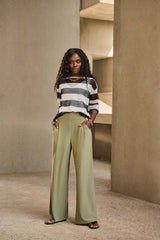 JR Silky Knit Wide-Leg Pull-On Pants