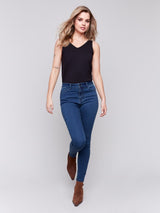 Blue & Black Skinny Denim Pants