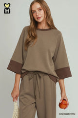 Abby Coco Brown Cloudknit Top