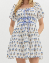 Paisley Blue Print Dress