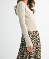 Katie Ribbed Button-Up Cardigan
