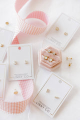 Screwback Stud Earrings - Paige Pear Gold
