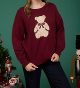 Cranberry Teddy Pullover Sweater