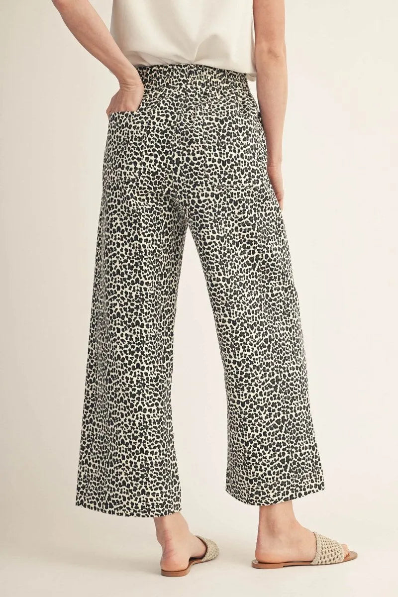 Samantha Wide Leg Leopard Pants
