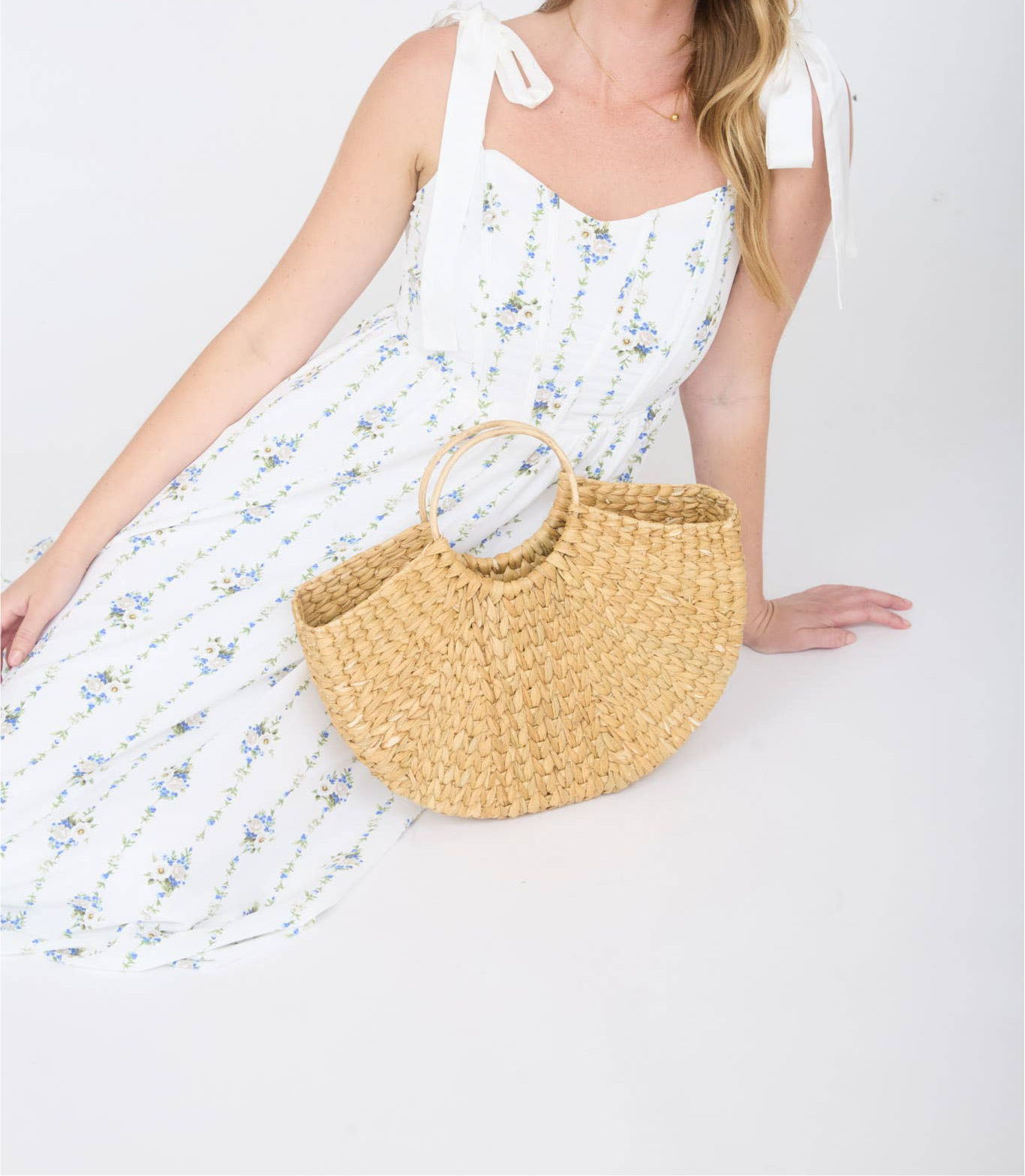 Sidni Tie Strap Midi Dress