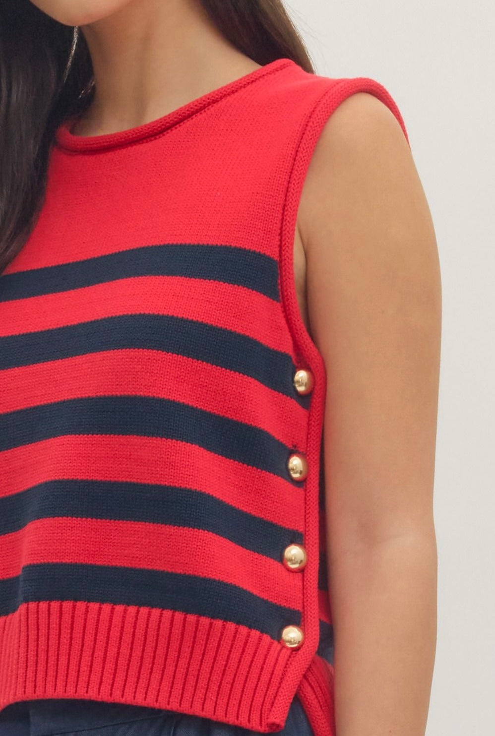 Jessie Striped Sweater Vest