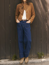 Ginger Brown Cropped Jacket