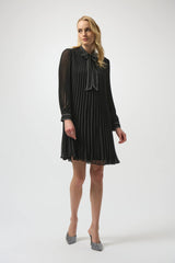JR Pleated Chiffon A-Line Dress
