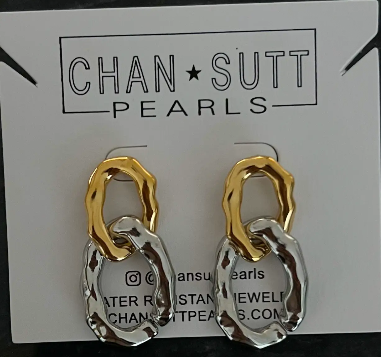 Gold And Silver Duo Earrings