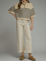 Sara Stripe Short Sleeve Top