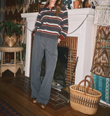 Benjamin Grey/ Blue StripeSlack