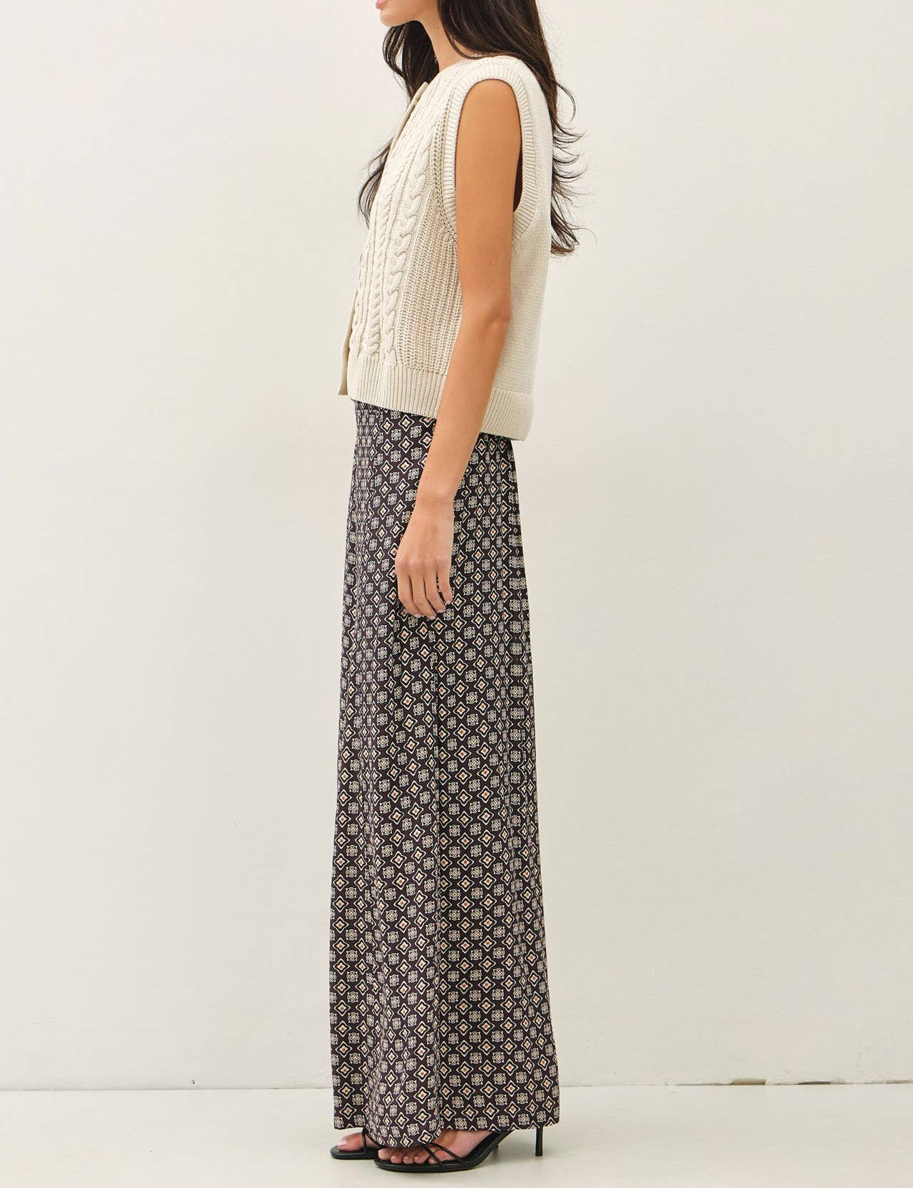 Paisley Print Wide Leg Pant