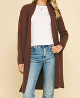 Espresso Knit Cardigan Sweater