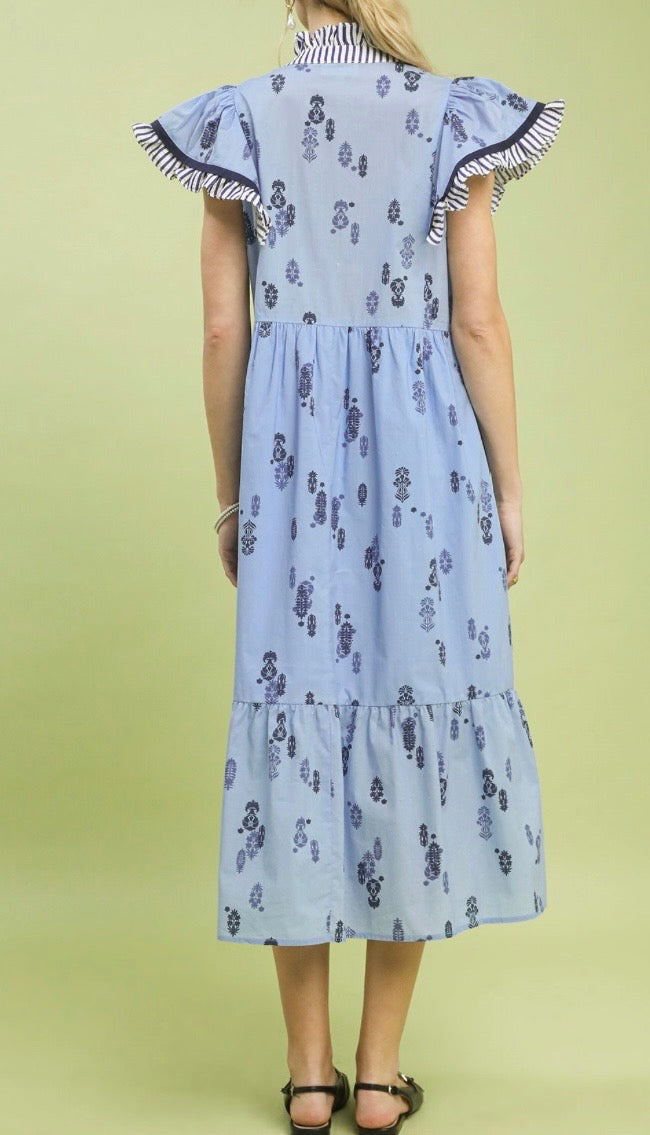Hadley Floral Tiered Midi Dress