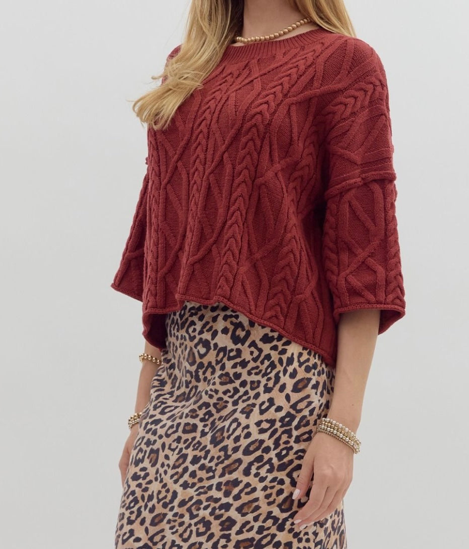 Candace Cable Knit Sweater