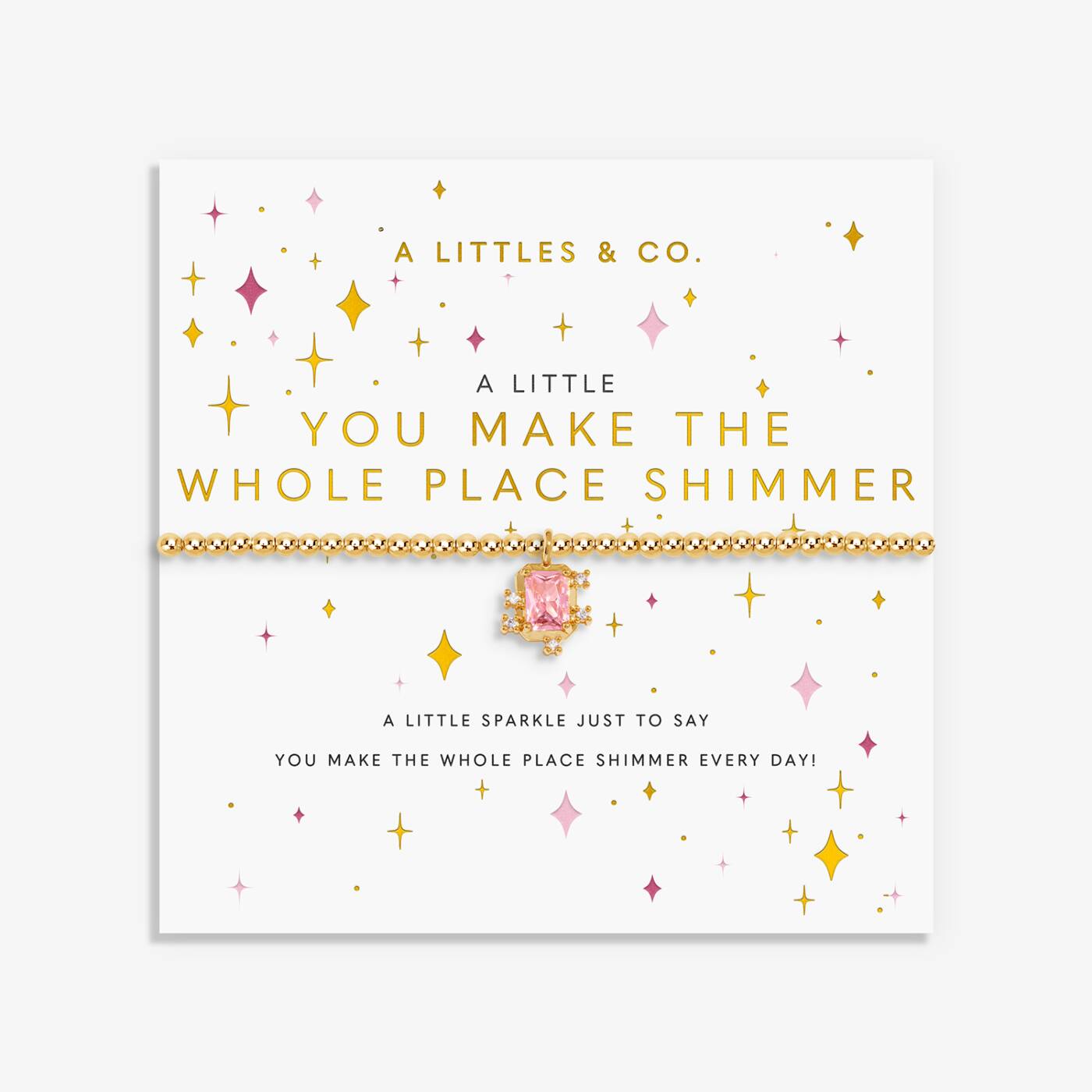 A Littles & Co 'You Make The Whole Place Shimmer' Bracelet In Gold-Tone Plating