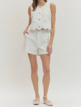 Alice Off White Shorts