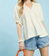 Courtney Ruffle Sleeve Top