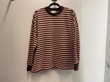 Kabee Pink & Brown Striped Sweatshirt