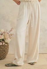 Mindy Linen Elastic Waist Pants
