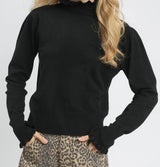 Rowan Ruffle Mock Neck Sweater