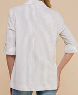 Hudson Striped Linen Jacket