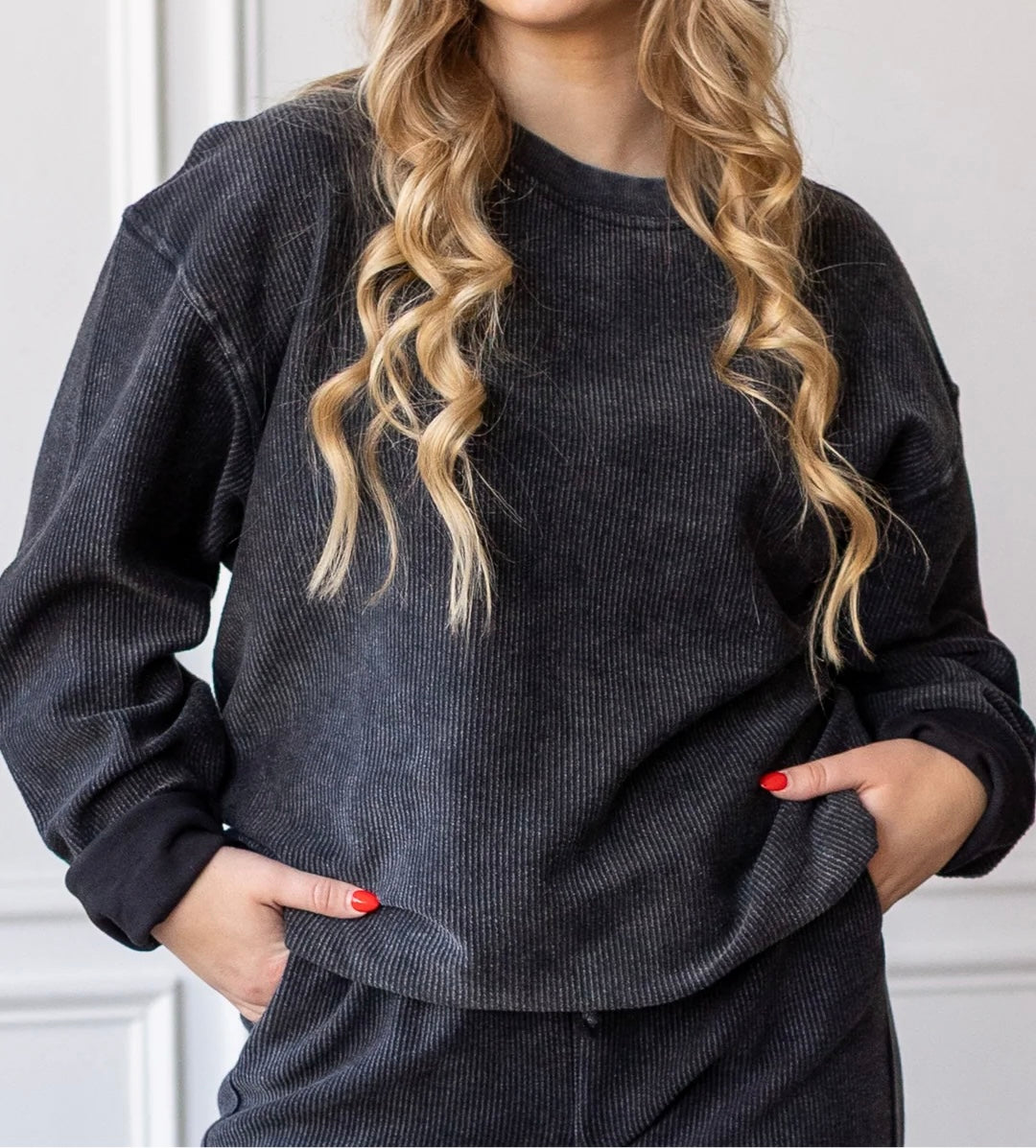 Game Day Ribbed Sweatshirt
