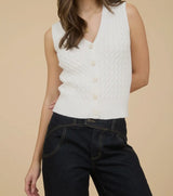 Jenna Cable-Knit Sweater Vest