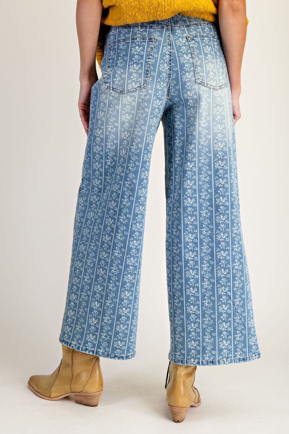 Joelee Printed Washed Denim