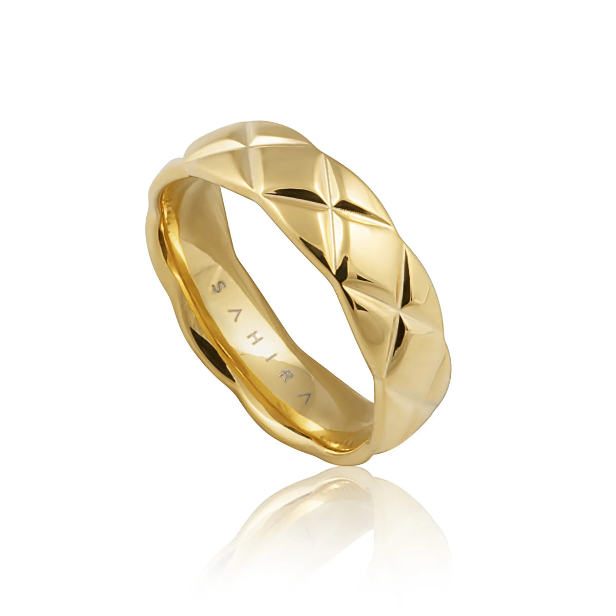 Sahira Gold Libby Quilt Ring