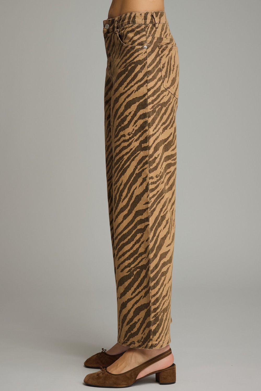 Sadie Zebra Print Wide Leg Pant