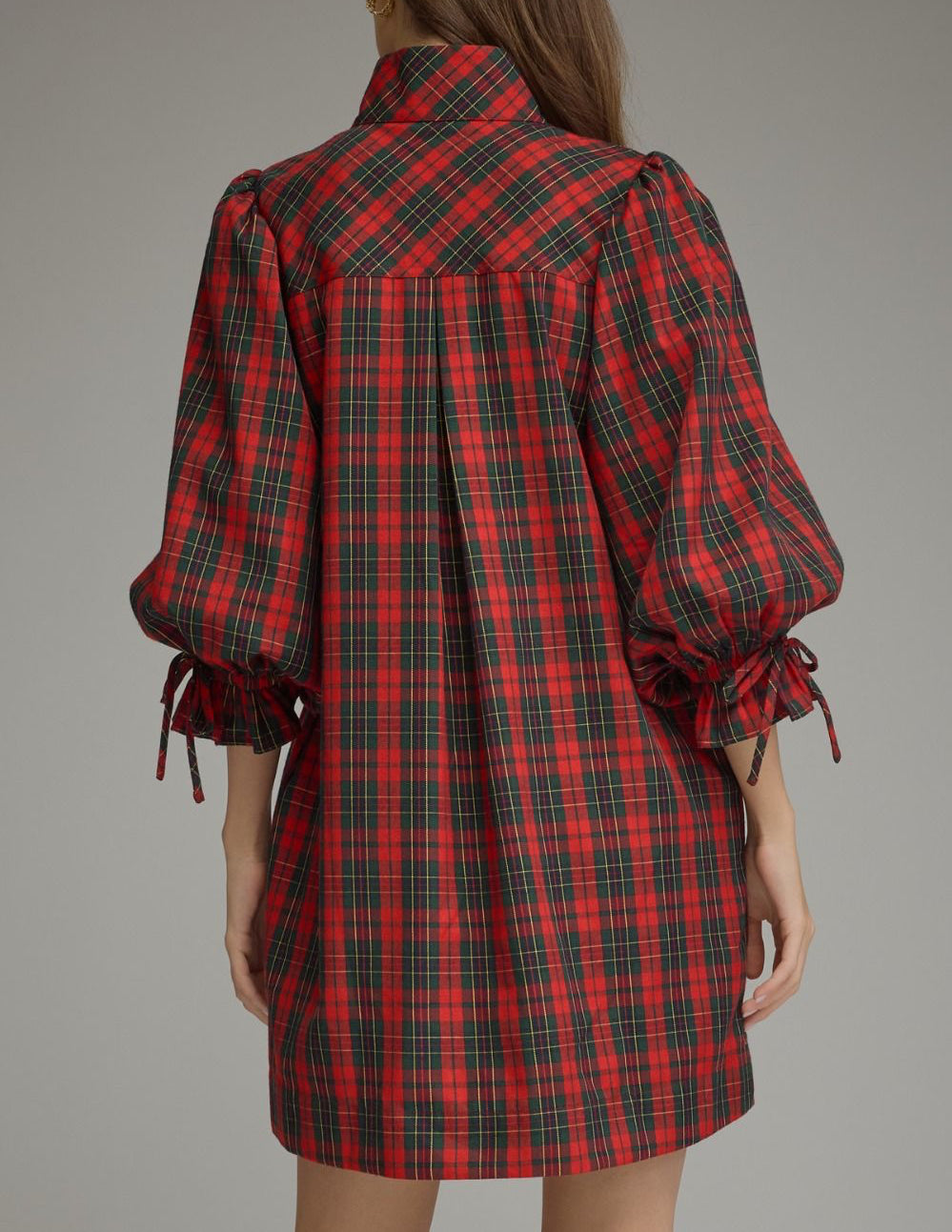 Ellie Plaid 3/4 Sleeve Dress