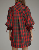 Ellie Plaid 3/4 Sleeve Dress