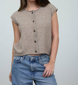 Monica Rolled Edge Knit Vest