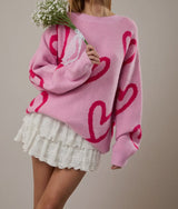 Vannie Valentines Long Sleeve Heart Sweater