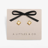 A Littles & Co Mother Of Pearl Clover Stud Earrings