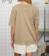 Molly Mocha Exposed Seam Tee