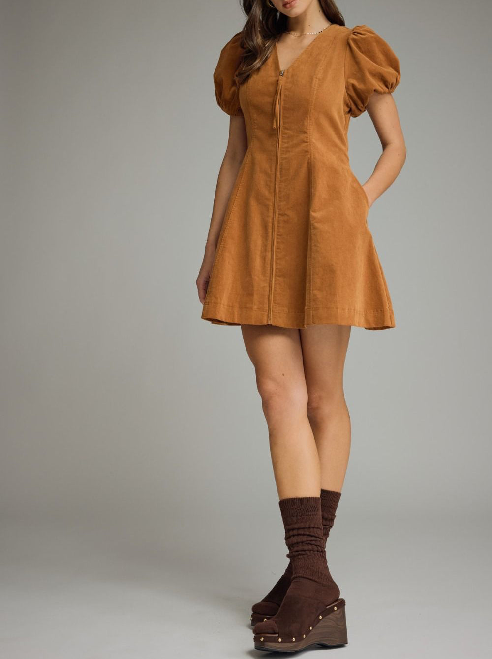 Heather Puff Sleeve Mini Dress