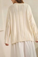 Coco Crème Cable Knit Sweater