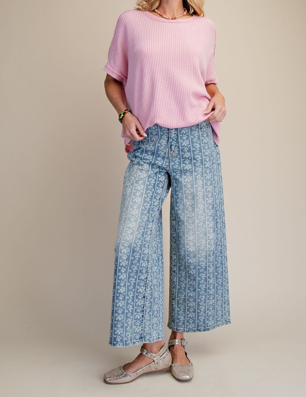 Joelee Printed Washed Denim