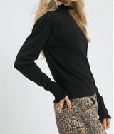 Rowan Ruffle Mock Neck Sweater