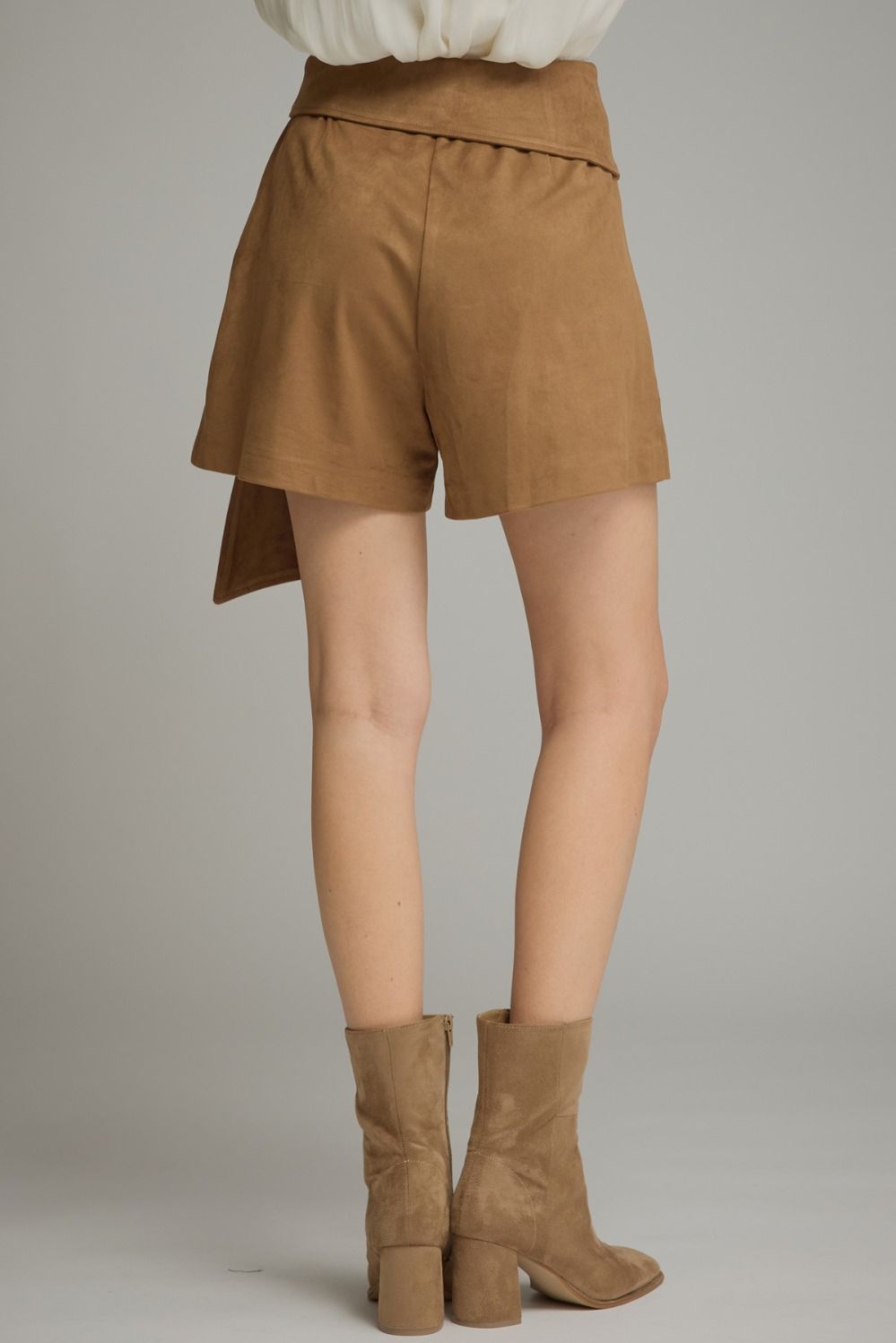 Molly Faux Suede Belted Shorts