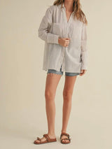 Edie Striped Button Down Shirt