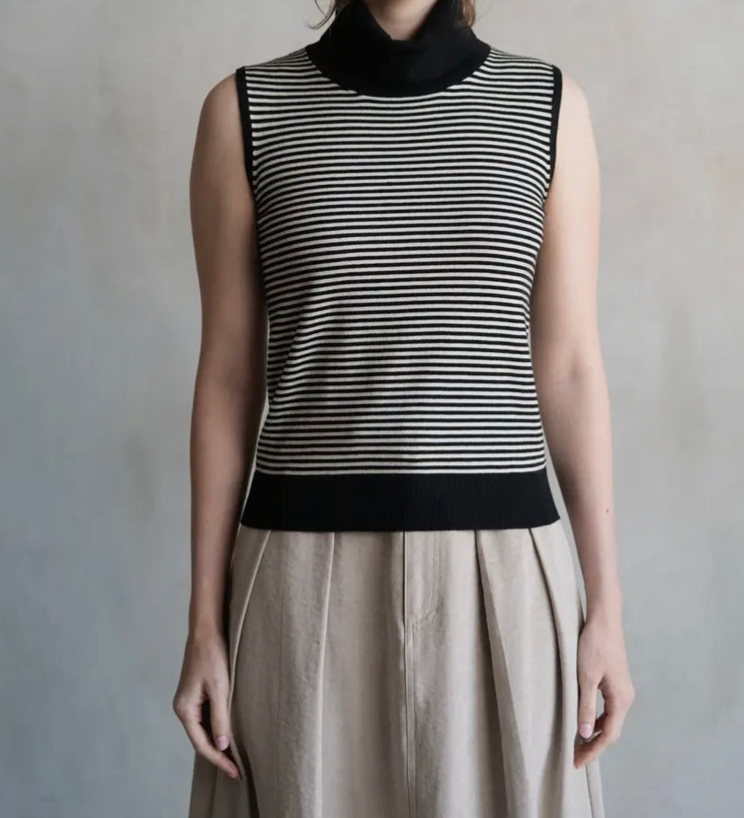 Jillian Striped Turtleneck Sweater