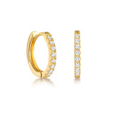 Sahira Gold&Silver Pave Huggies