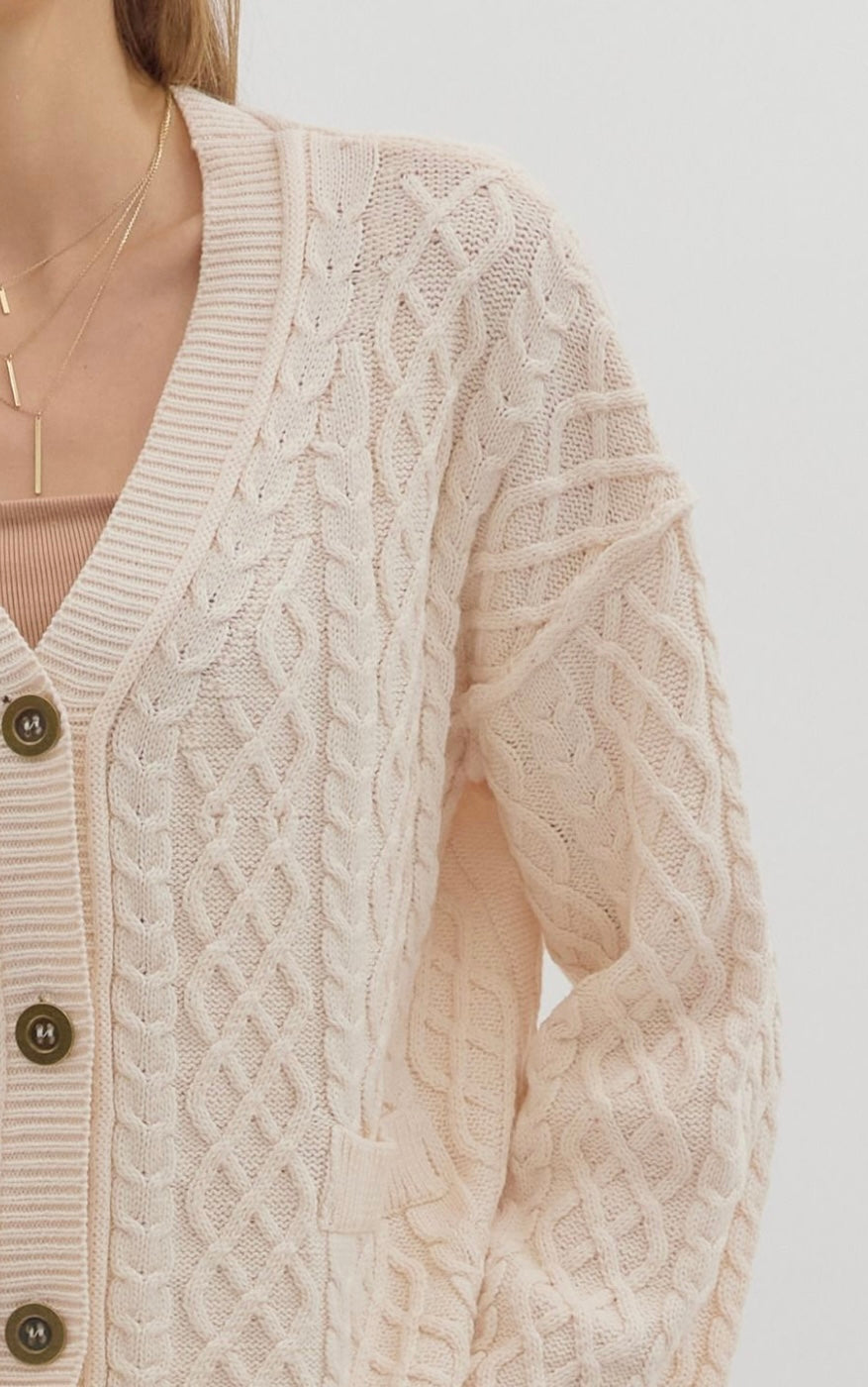 Miriam Cable Knit Cardigan