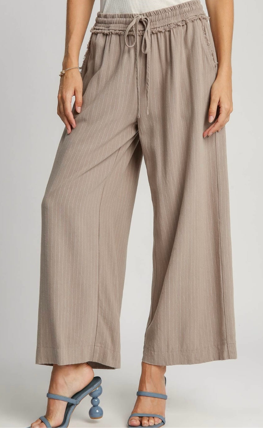 Ari Almond Striped Pants